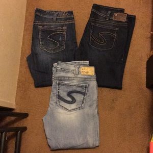 Silver Jean Capris
